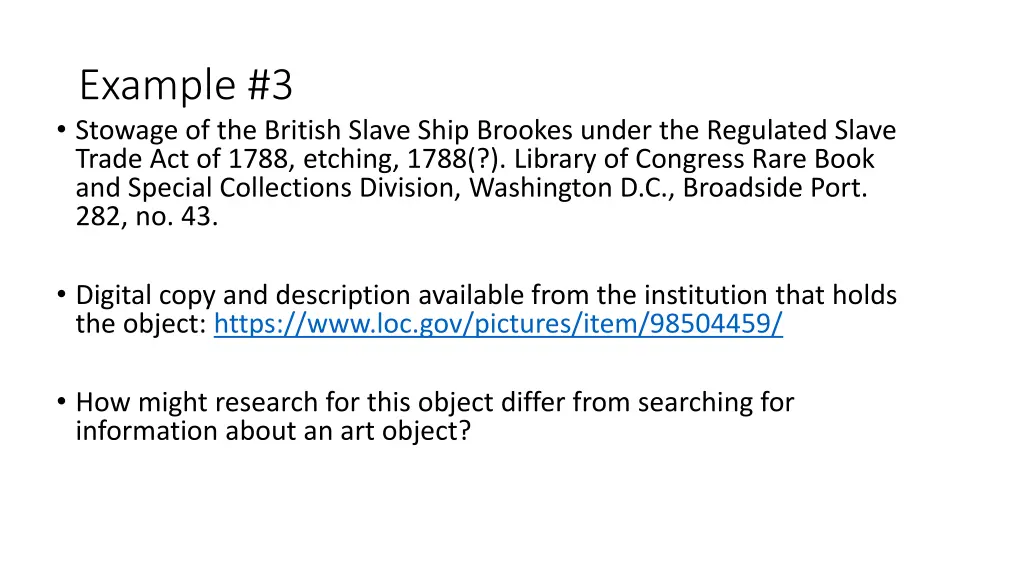 example 3 stowage of the british slave ship