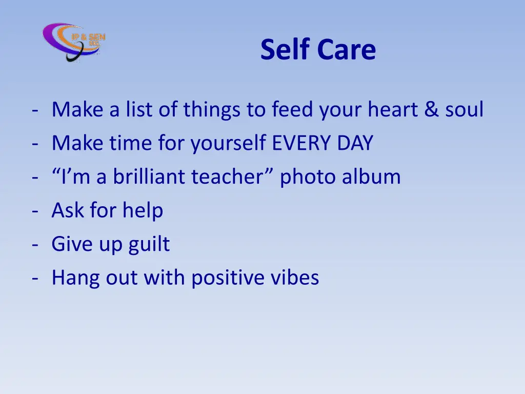 self care
