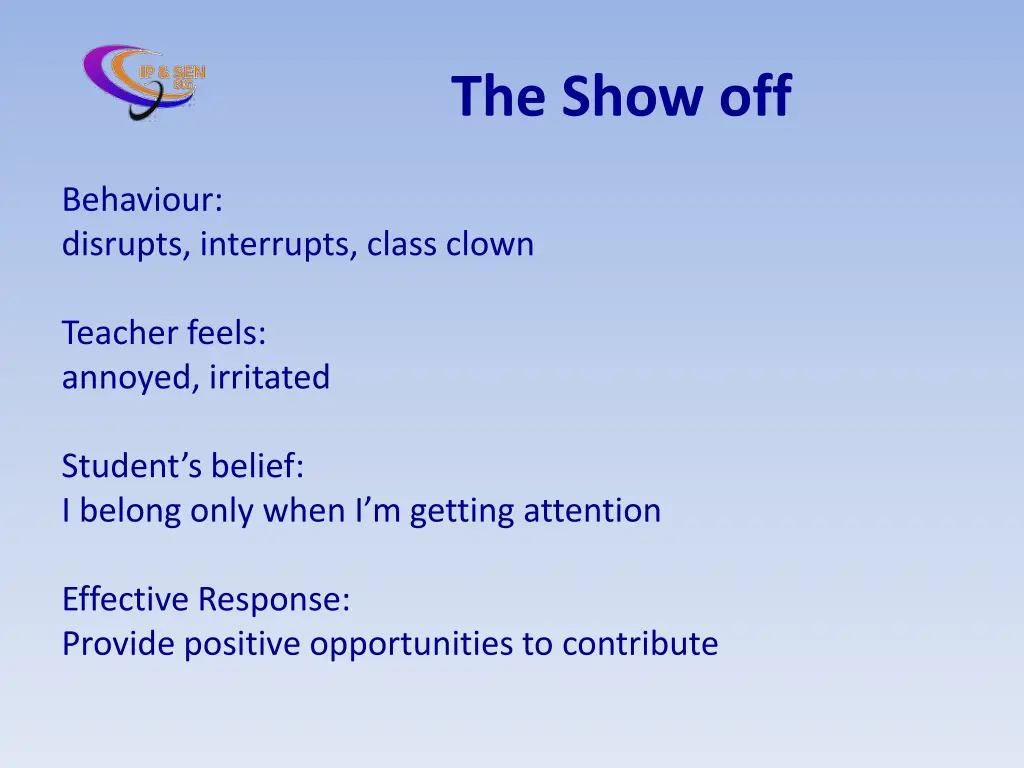 the show off