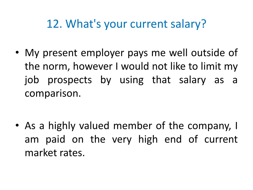 12 what s your current salary