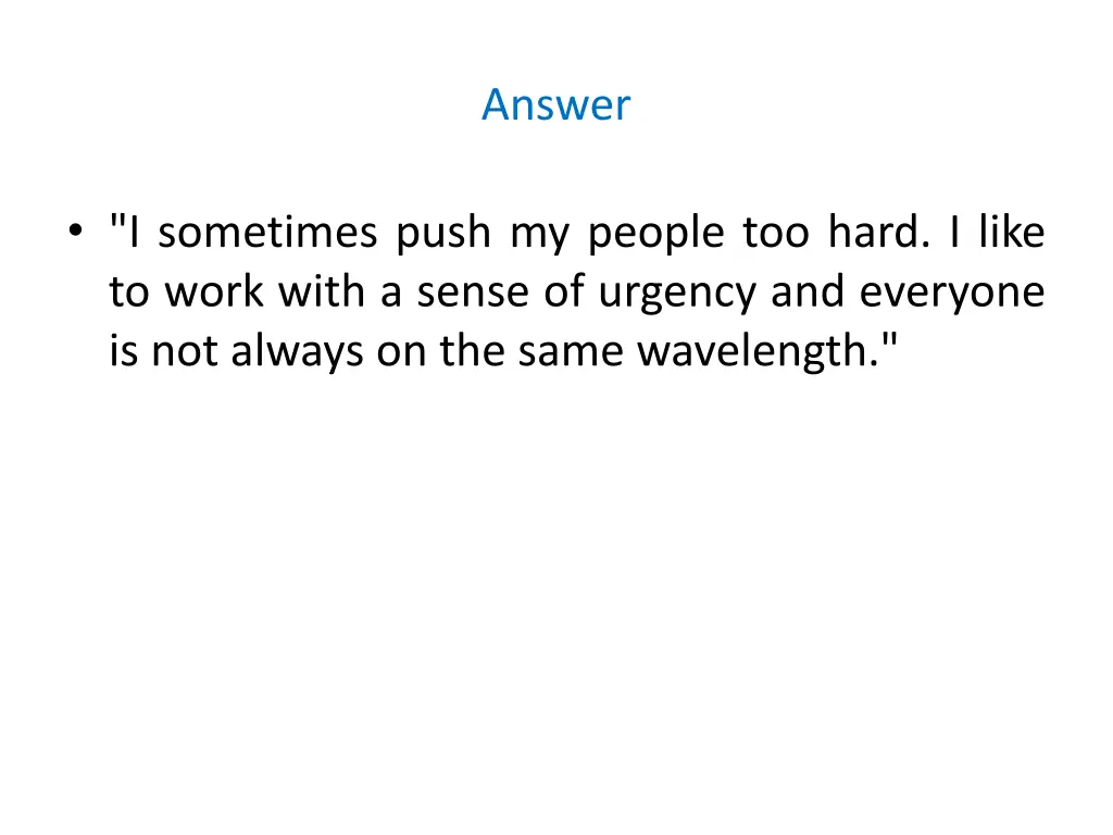 answer