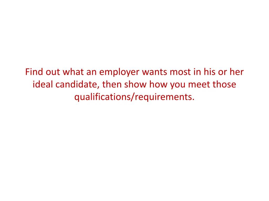 find out what an employer wants most