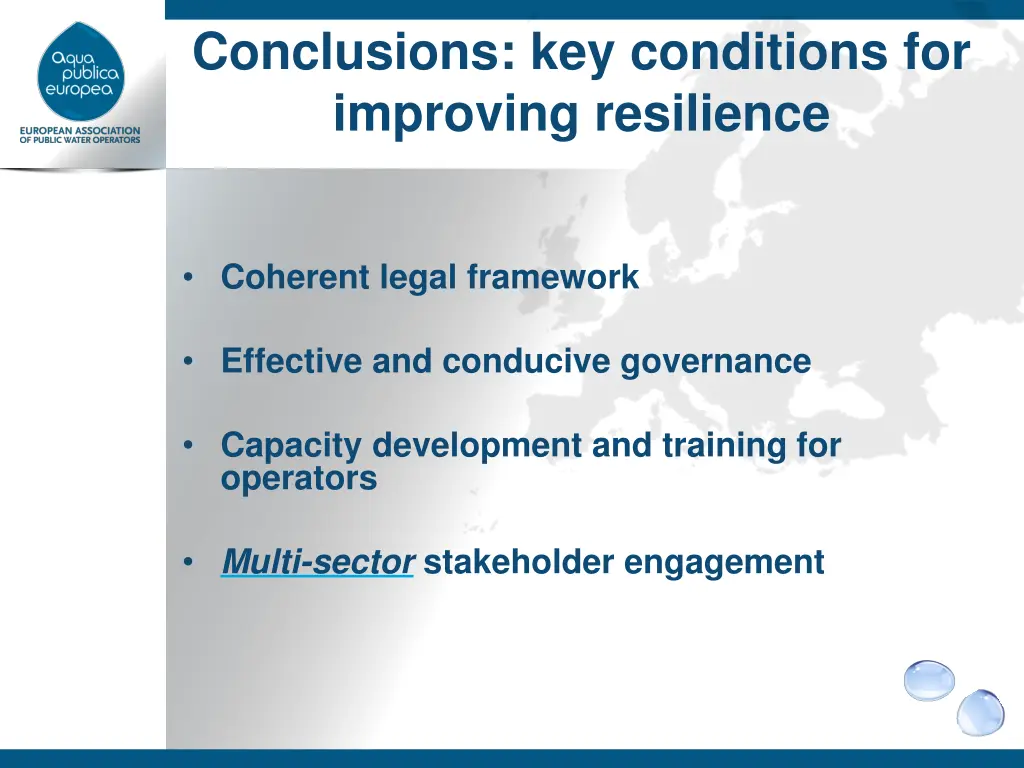 conclusions key conditions for improving