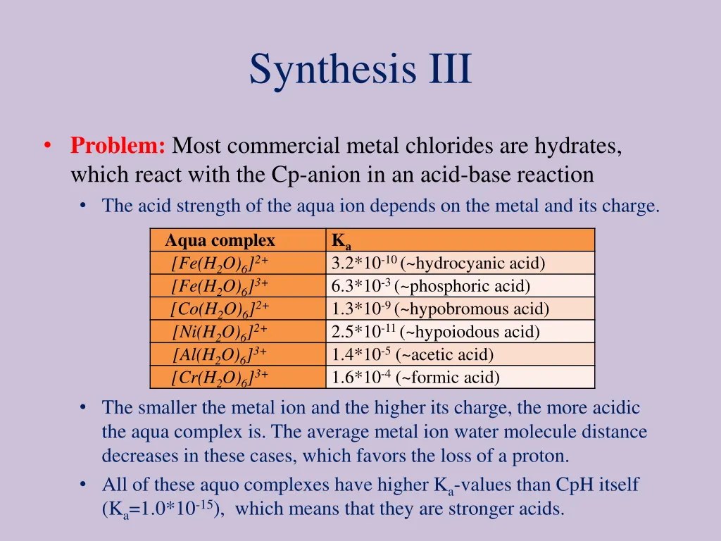 synthesis iii