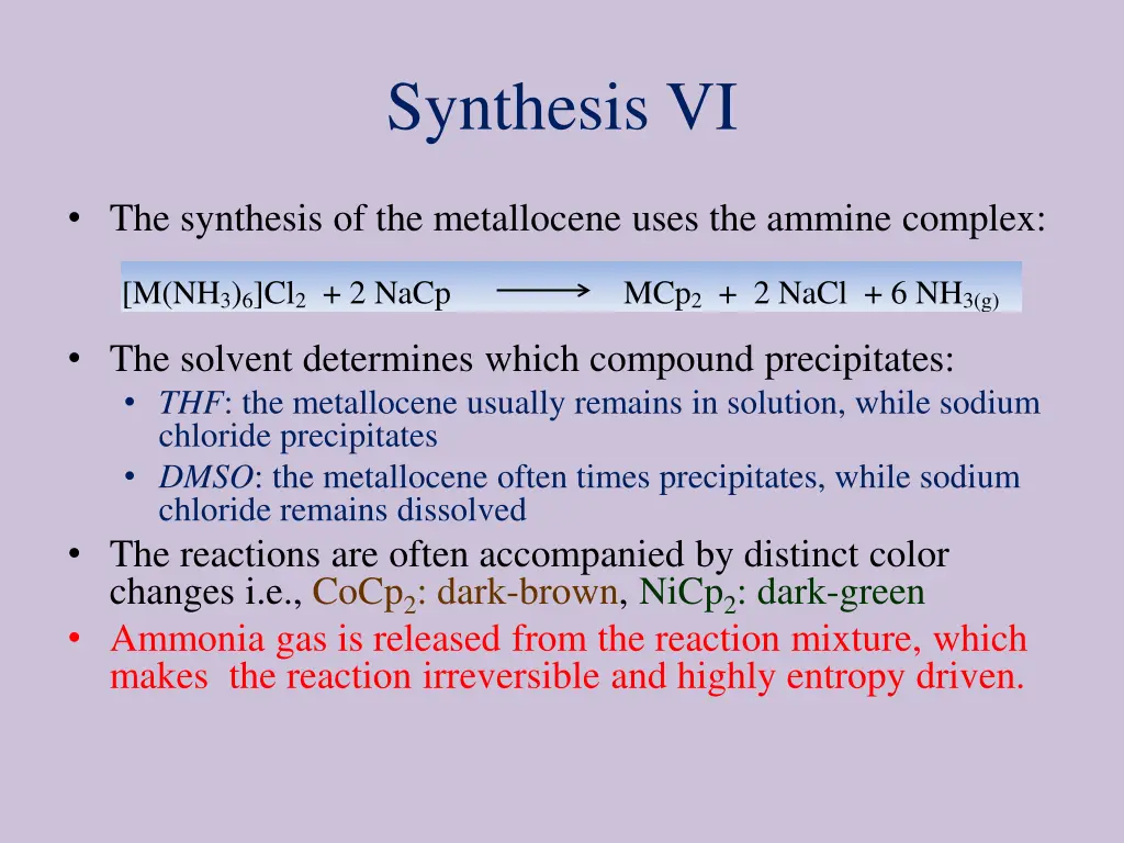 synthesis vi