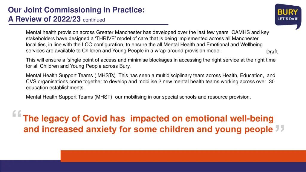 our joint commissioning in practice a review 2
