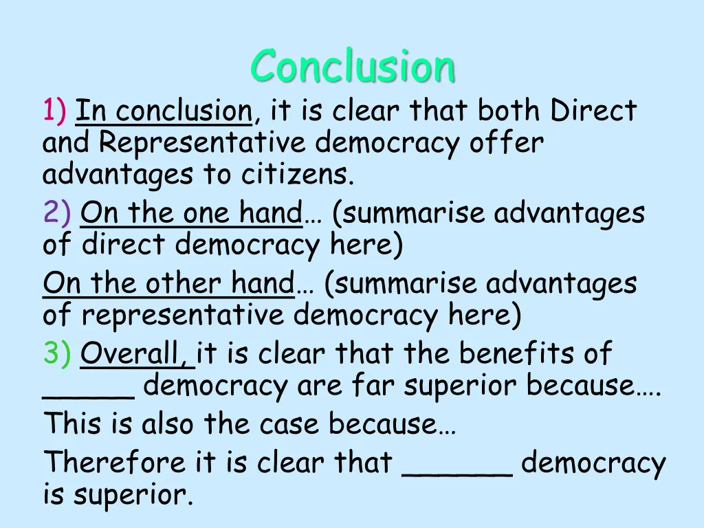 conclusion