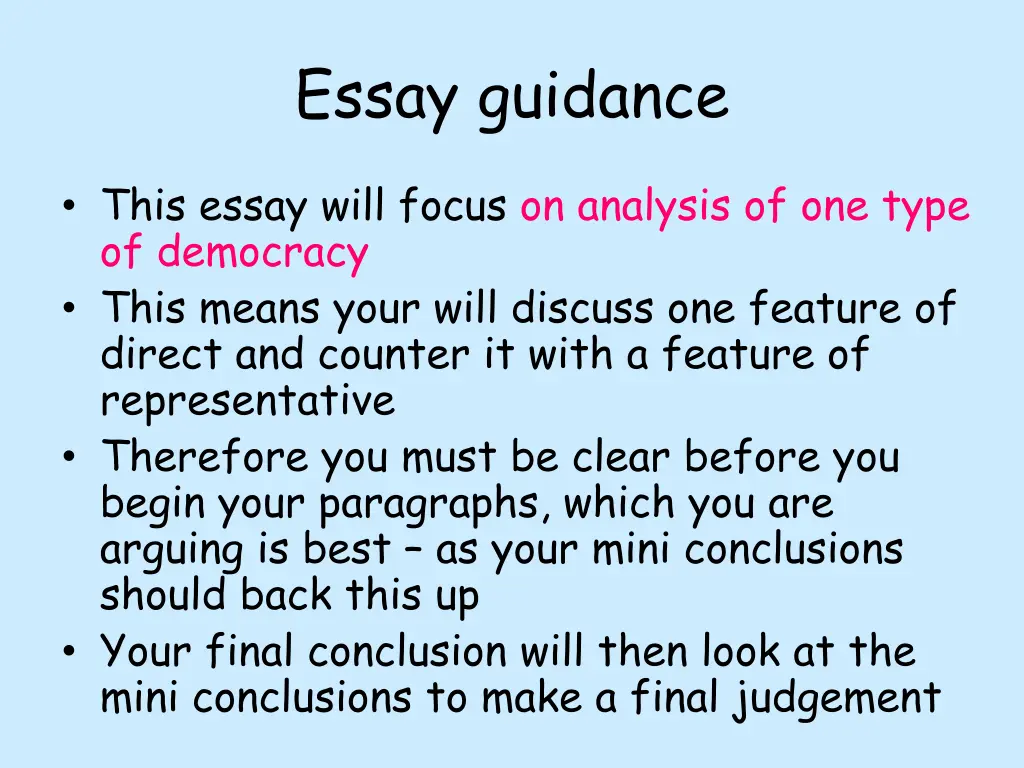 essay guidance