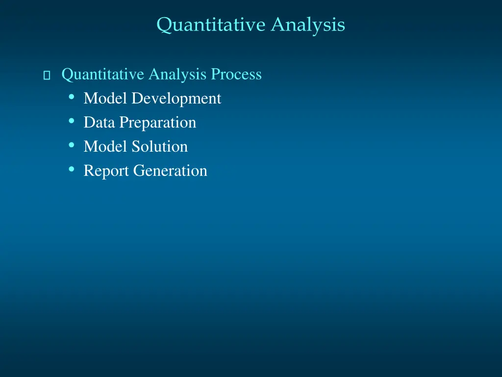 quantitative analysis