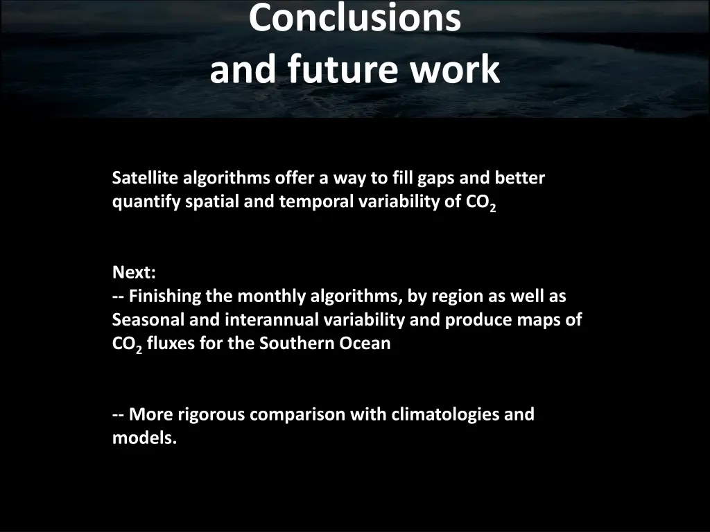 conclusions and future work