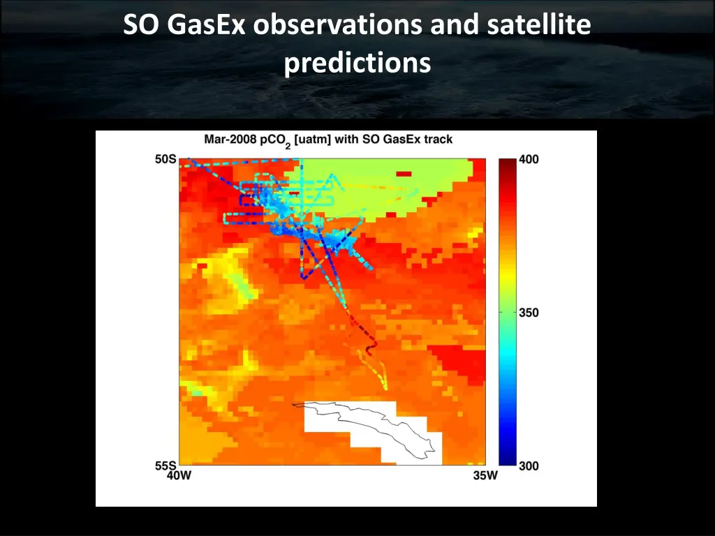 so gasex observations and satellite predictions