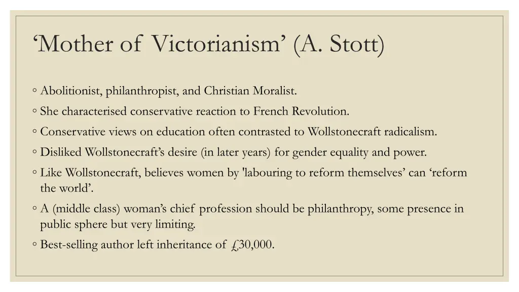 mother of victorianism a stott