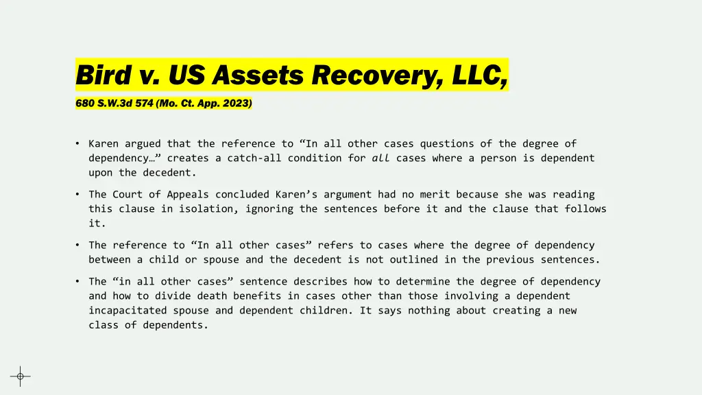 bird v us assets recovery llc 2