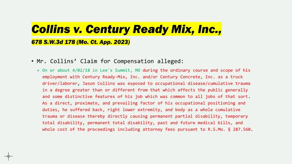 collins v century ready 2