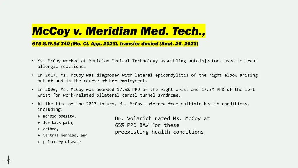 mccoy v meridian med tech