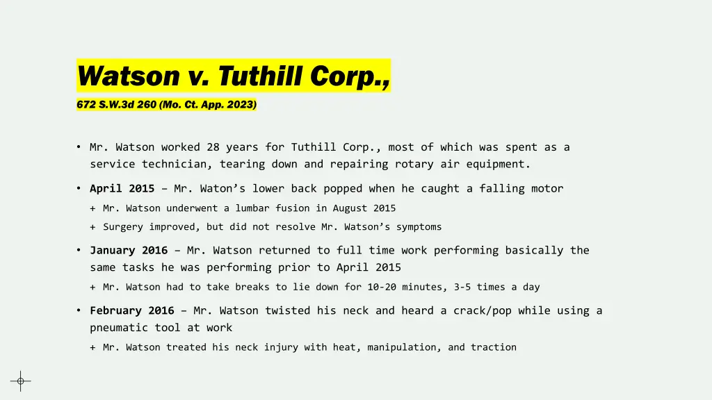 watson v tuthill corp