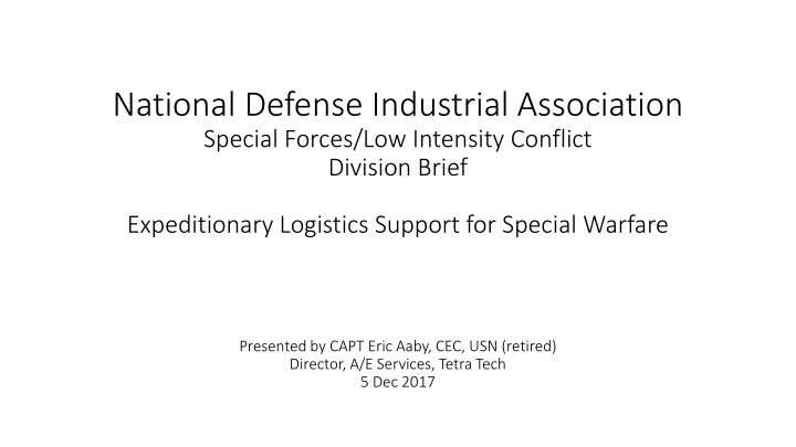 national defense industrial association special