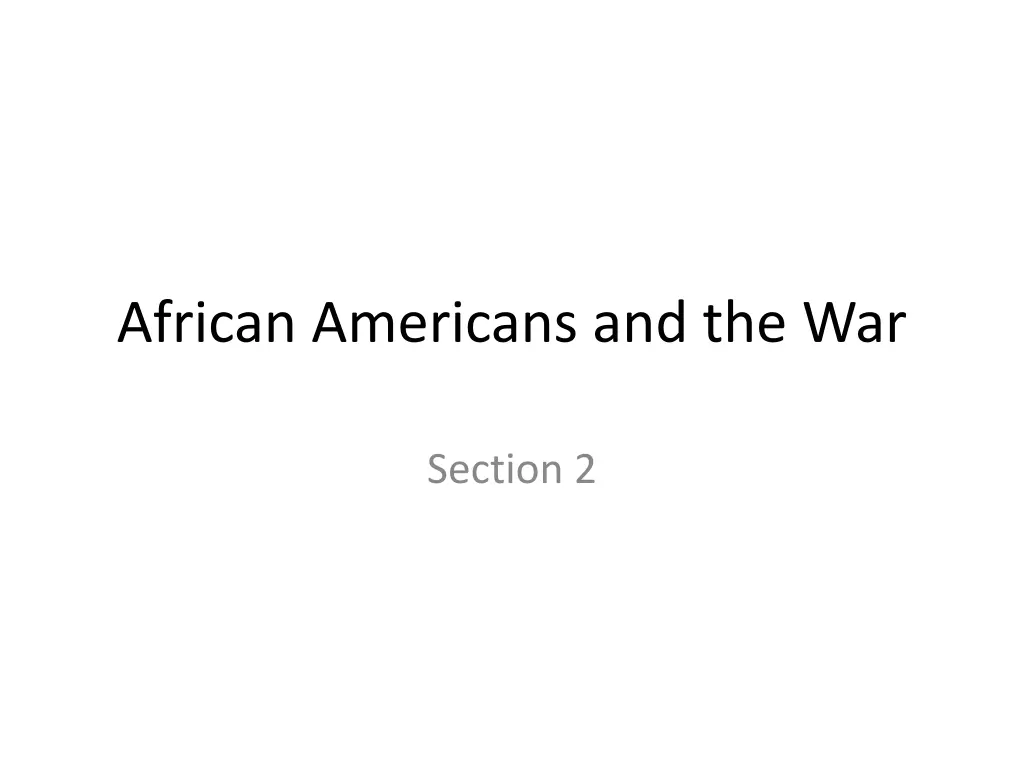 african americans and the war
