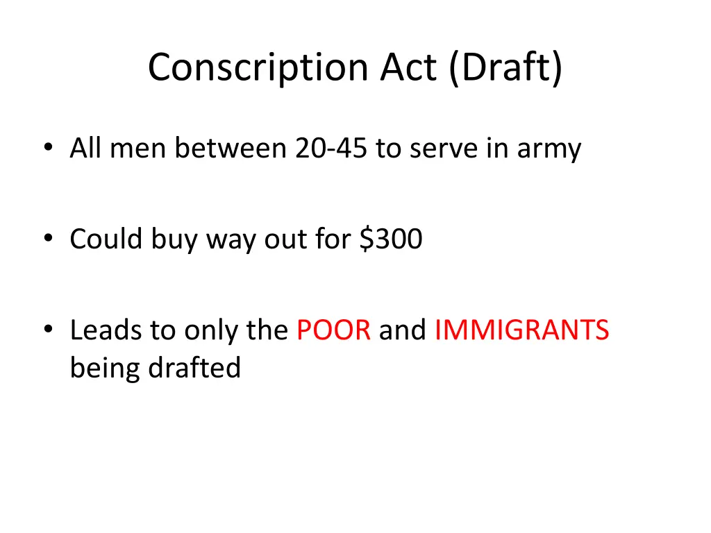 conscription act draft