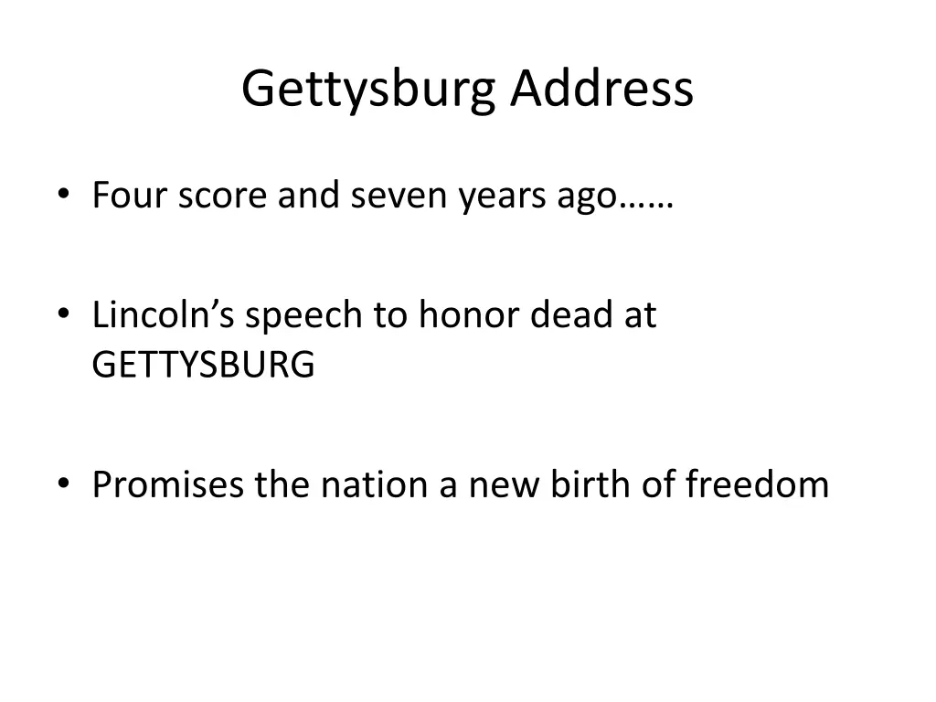 gettysburg address