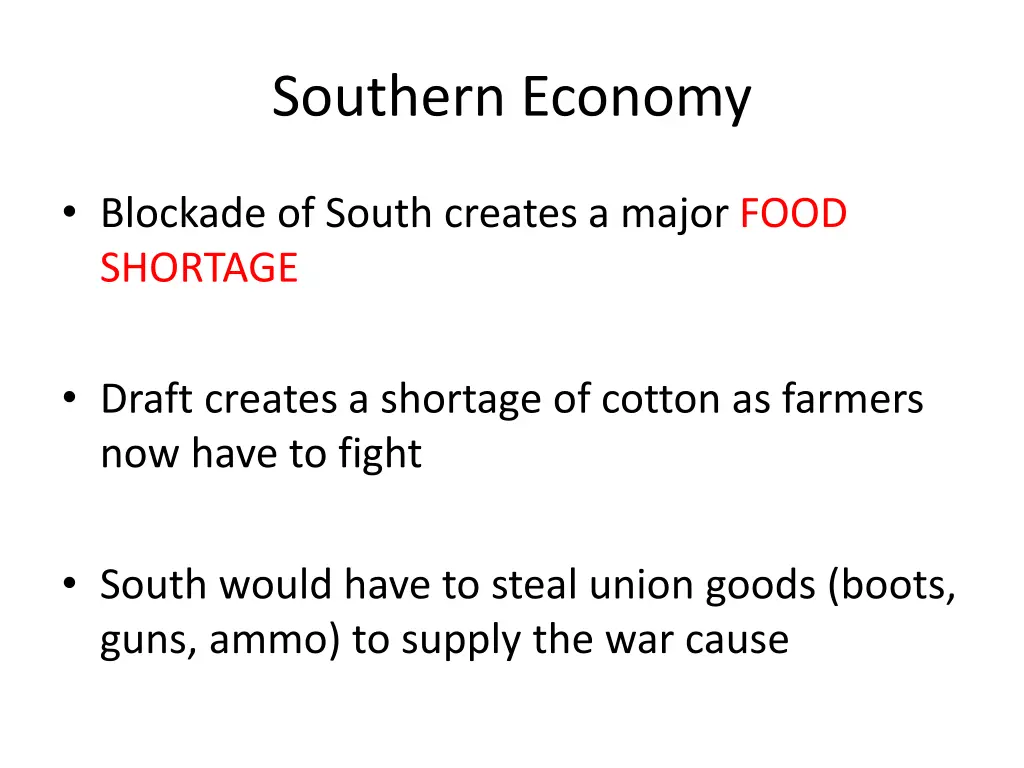 southern economy