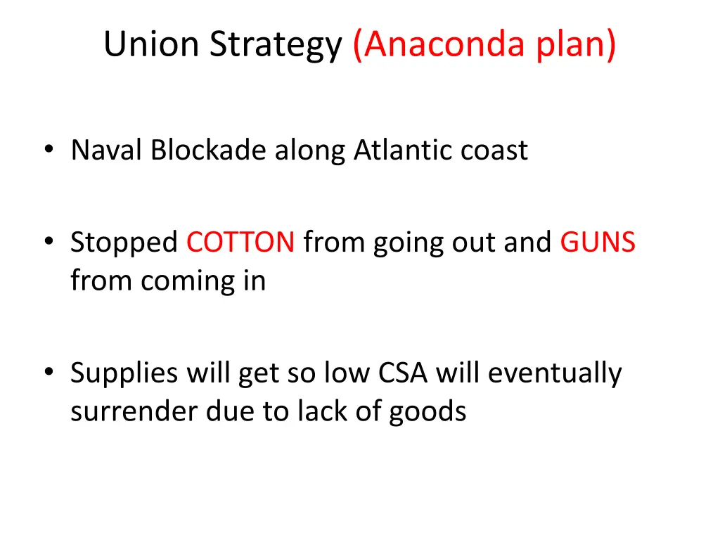union strategy anaconda plan