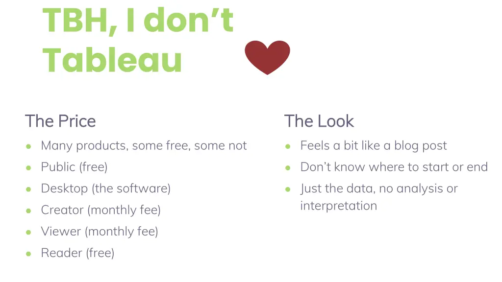 tbh i don t tableau