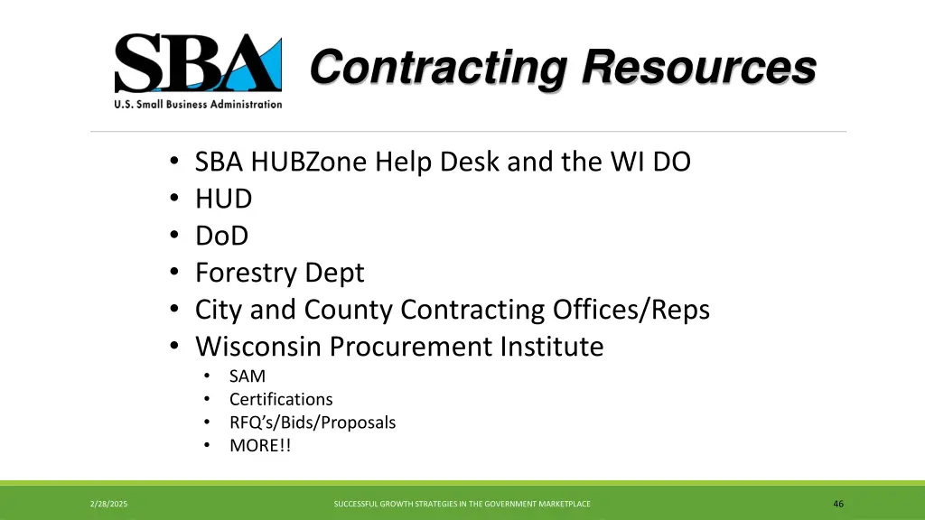 contracting resources