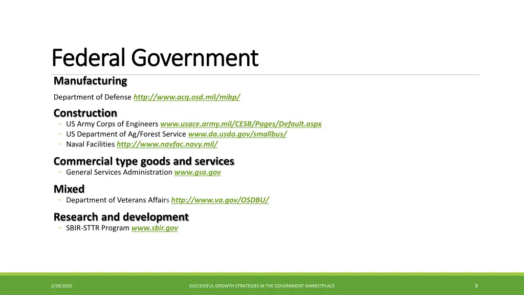 federal government federal government