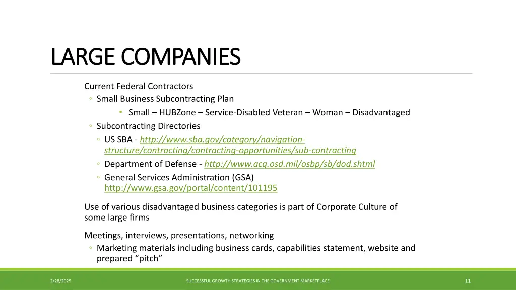 large companies large companies