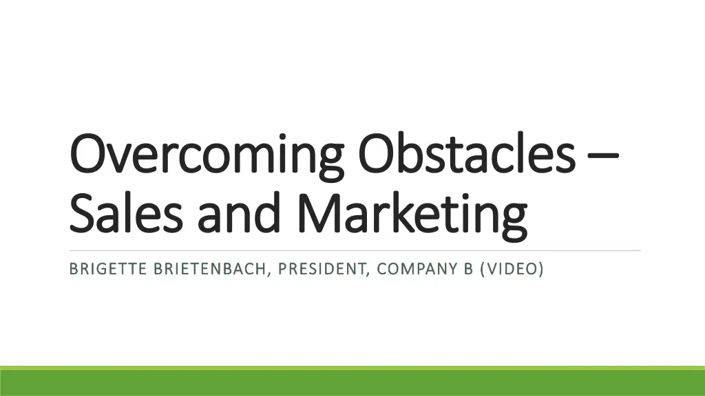 overcoming obstacles overcoming obstacles sales