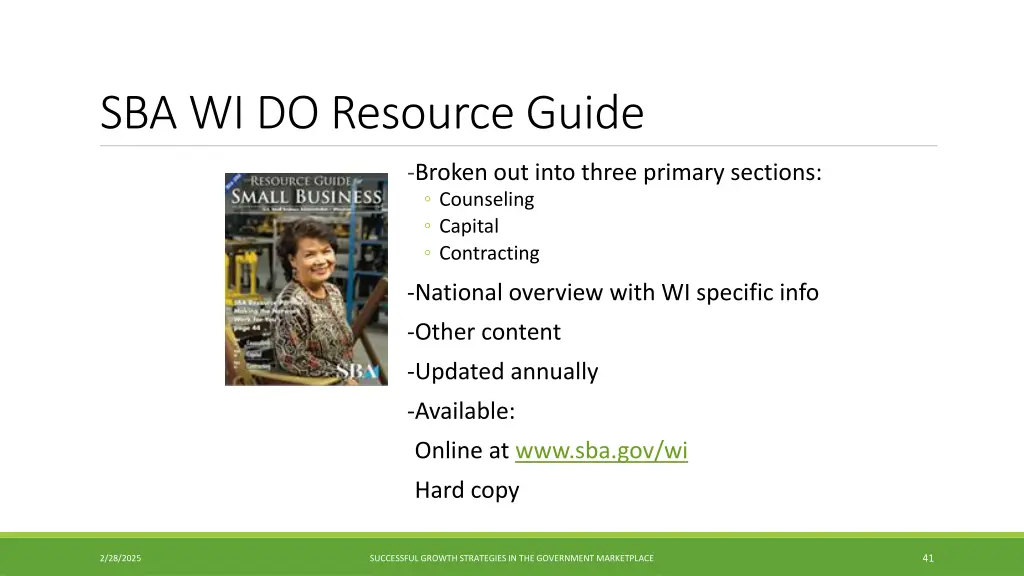sba wi do resource guide