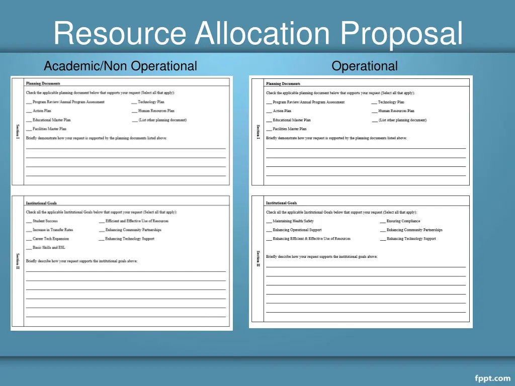 resource allocation proposal 1