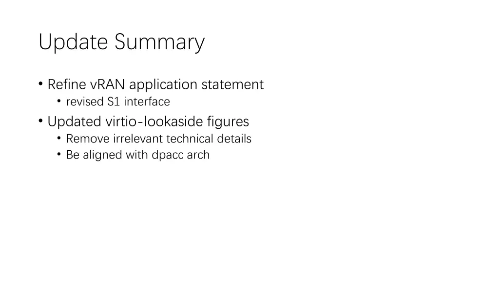 update summary