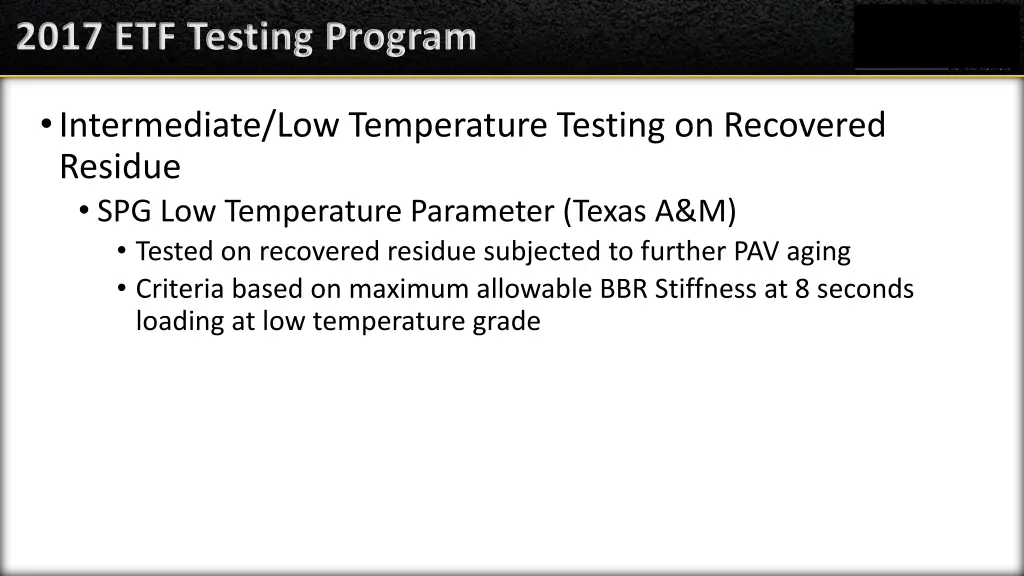 2017 etf testing program 3
