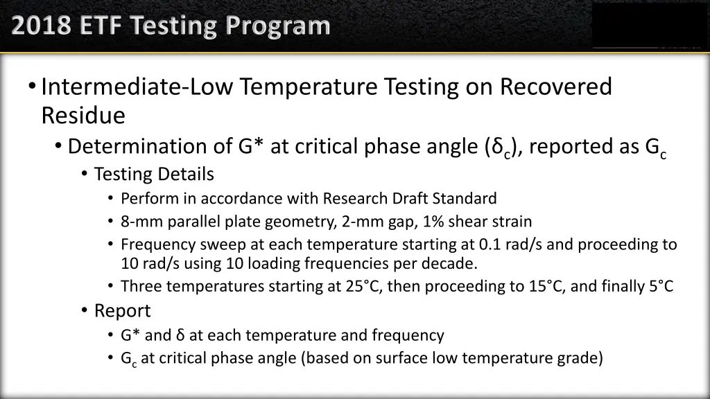2018 etf testing program 2