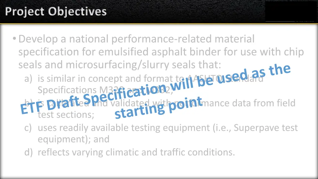 project objectives 1