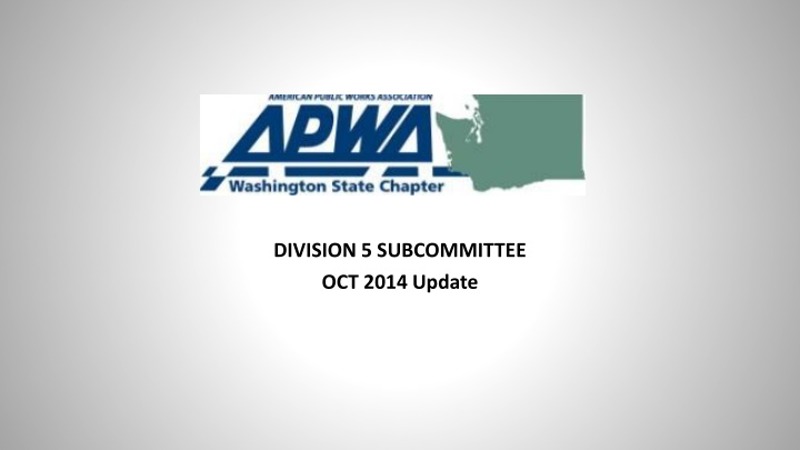 division 5 subcommittee oct 2014 update
