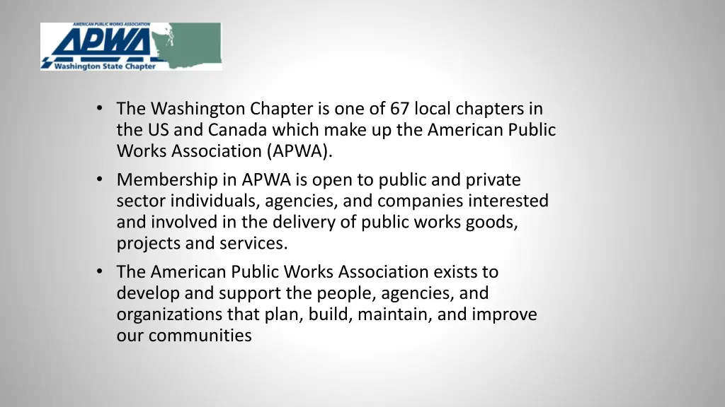 the washington chapter is one of 67 local