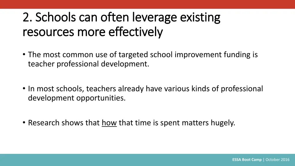 2 2 schools can often leverage existing schools