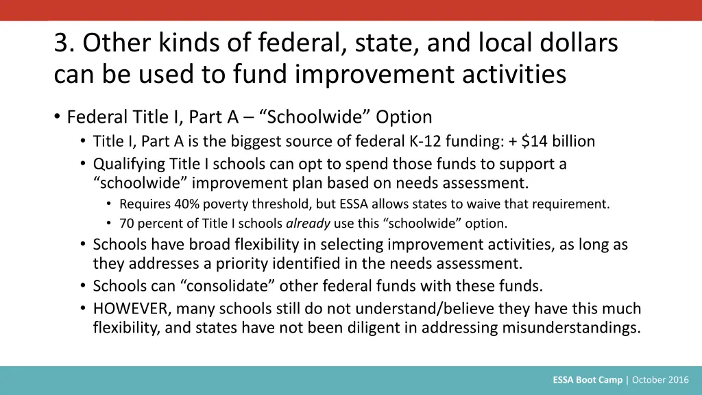 3 other kinds of federal state and local dollars