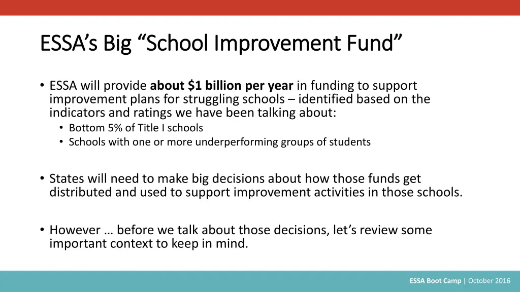essa s big school improvement fund essa