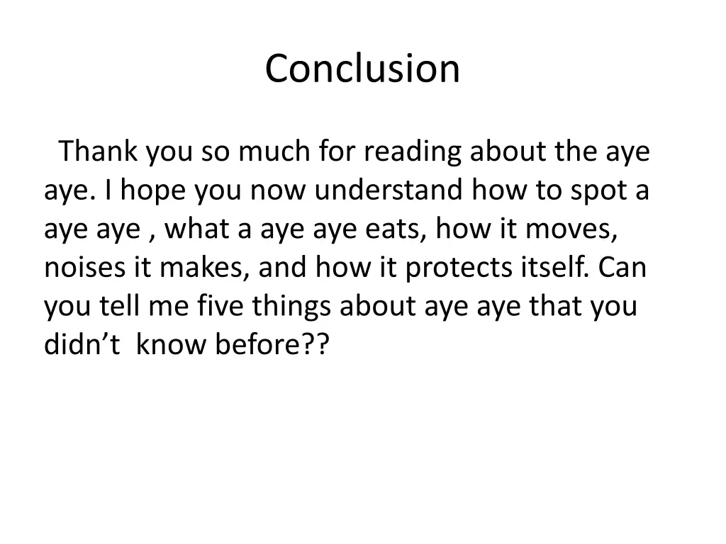 conclusion