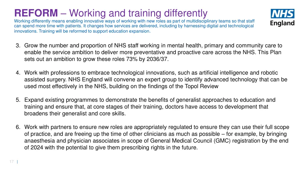 reform working and training differently working 1