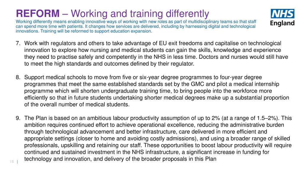 reform working and training differently working 2