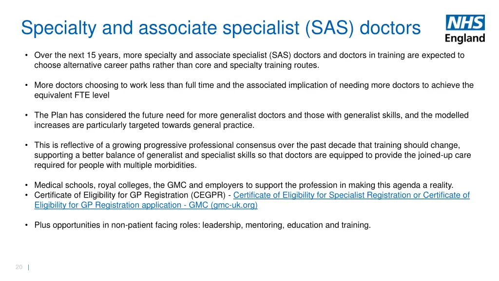 specialty and associate specialist sas doctors