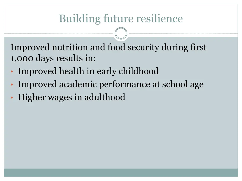 building future resilience