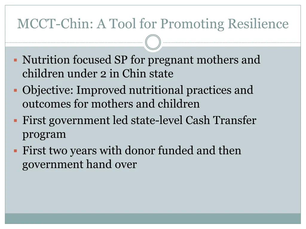 mcct chin a tool for promoting resilience