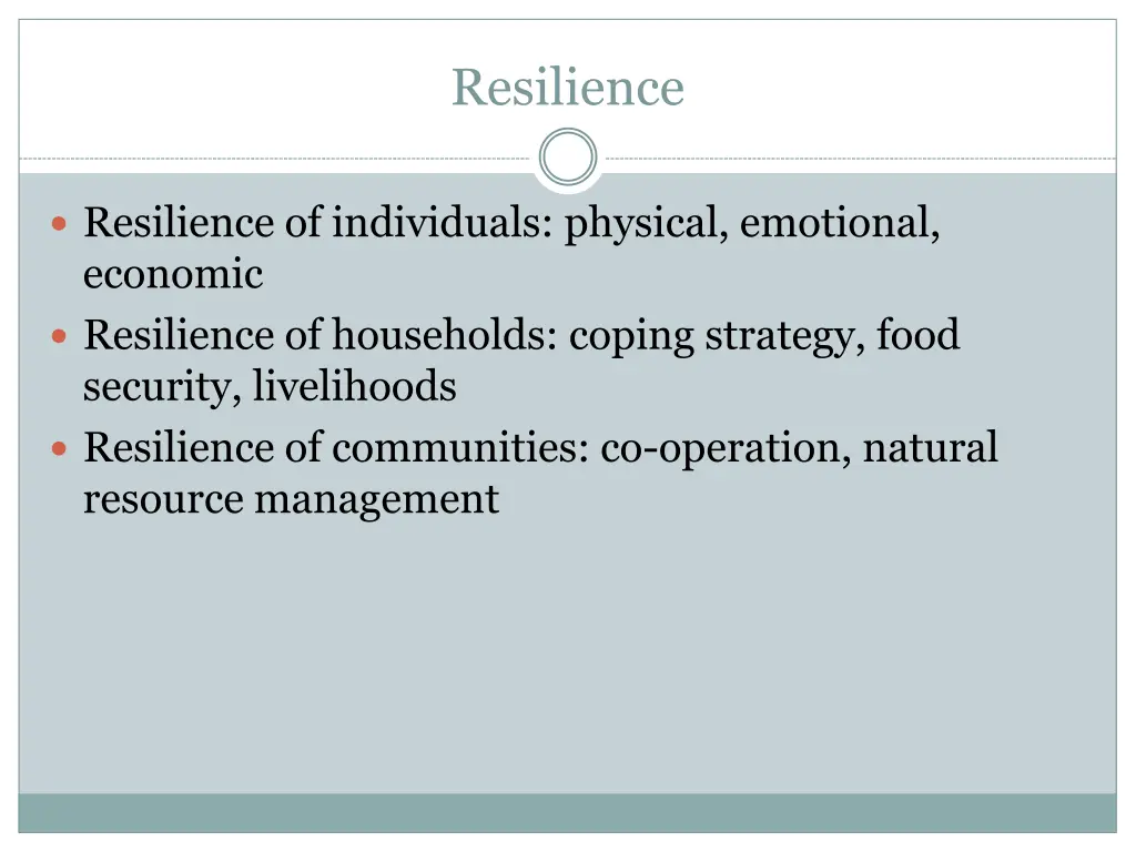 resilience