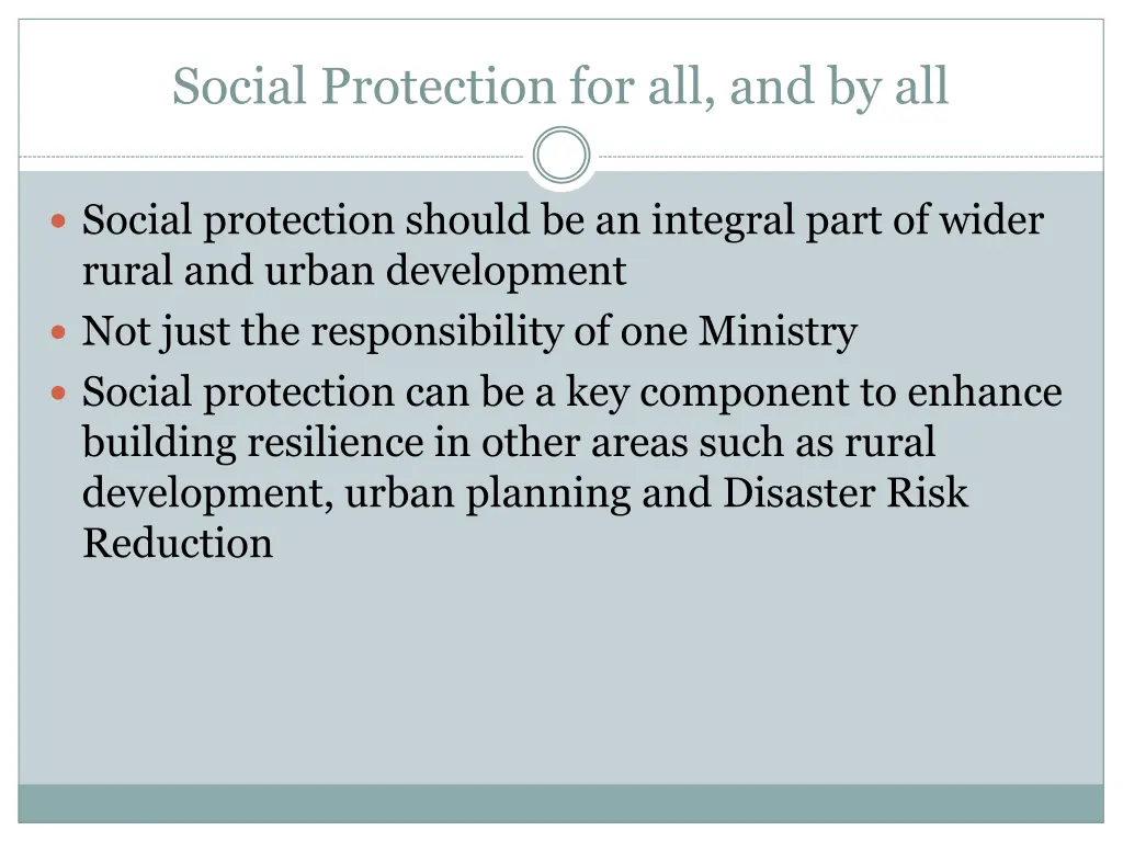 social protection for all and by all